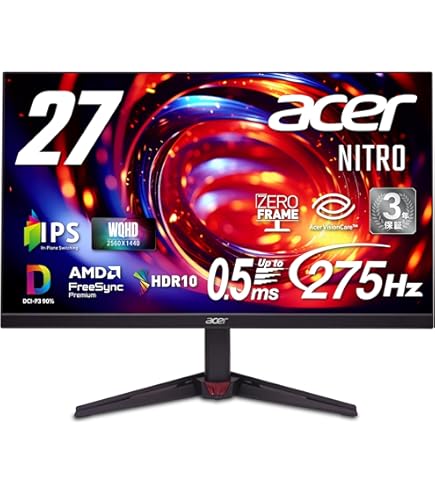 Amazon.co.jp: Acer WQHD VG271UPbmiipx 27-Inch Gaming Monitor IPS 1