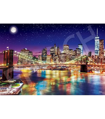 NEW YORK BY NIGHT 1000ピースジグソーパズル 希少 Amazon | 【日本製】 1000ピースジグソーパズル ニューヨークナイト