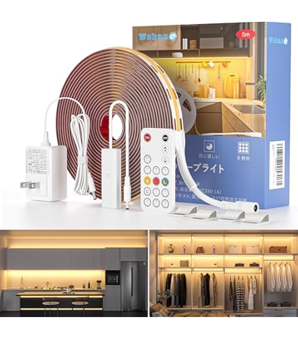 【色:ナチュラルホワイト4000K_サイズ:5M】クリアヒル（Clearhill Amazon.co.jp: クリアヒル（Clearhill）5V COB LEDストリップ