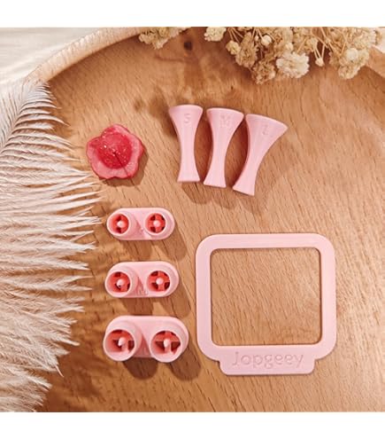 Ton-Rollrahmen Set Mit 8 Dickenführungen – Fondant-Nudelholz Mit Schablonen Für Backen, Polymer Clay & Basteln