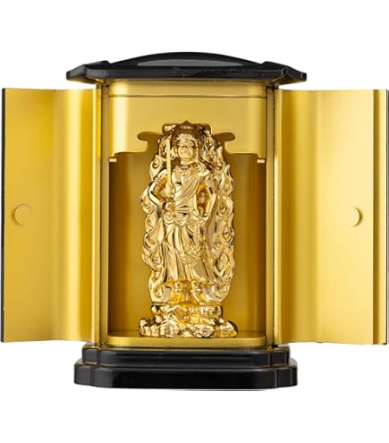 Amazon｜仏像 不動明王 厨子入り（金メッキ/24金） 仏師：渡辺景
