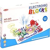 電子回路を作ろう! ELECTRONIC BLOCK 電気や電子回路を楽しく学ぶ知育玩具 小学生 理科 電気 実験 日本語学習ガイド付き (500)