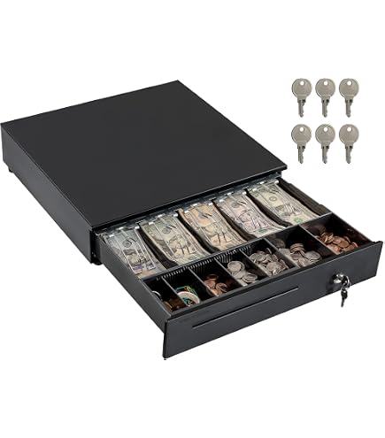 MUNBYN White Cash Drawer, 16