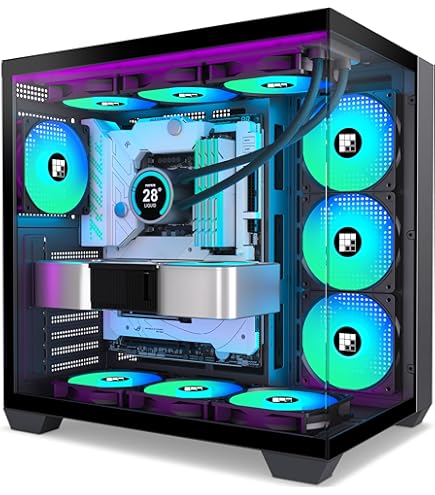 Amazon.co.jp: KEDIERS PCケース ミドルタワー,3 PWMケースファン