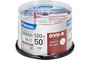 バーベイタムジャパン(Verbatim Japan) 1回録画用 DVD-R CPRM 120分 50枚 シルバーディスク 片面1層 1-16倍速 VHR12J50VS1