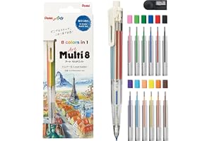 ぺんてる アートマルチ8 色芯8色 替芯セット付 XPH804ST