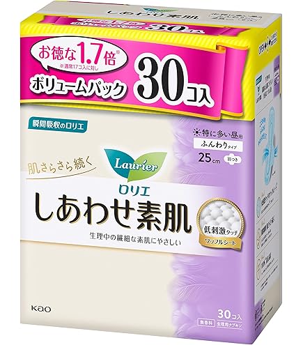 Amazon | エリス 素肌のきもち ルナフィット 羽つき 32.5cm 10枚 昼夜