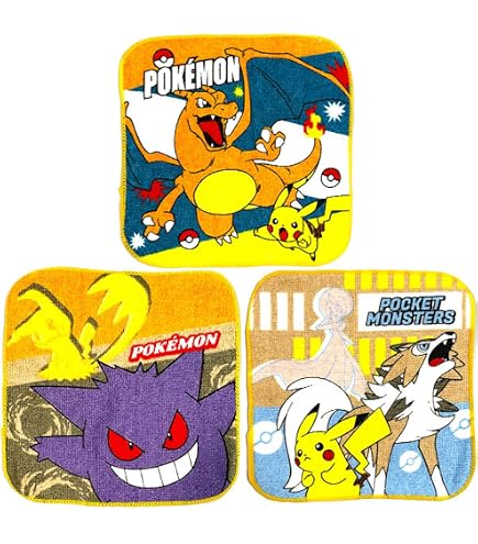 Amazon｜林(Hayashi) ミニタオル 約20×20cm ポケモン スケッチ