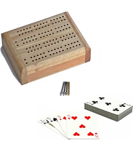 Crib Boards House Of Cribbage - 2 Track - Wooden Travel - Pocket