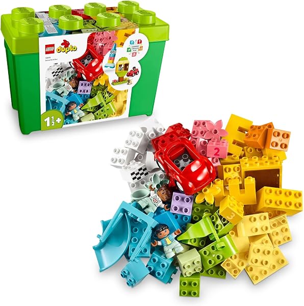 レゴ (LEGO) デュプロ おもちゃ 知育玩具 デュプロのコンテナ スーパーデラックス 10914 男の子 女の子 2歳 3歳 子供 赤ちゃん 幼児 知育 玩具 誕生日 プレゼント ギフト レゴブロック 1歳半 ~ - 1