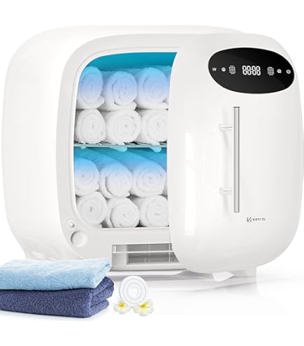 Amazon | タオルウォーマー KRS-080W (前開き) ホワイト 8L 高さ25×幅