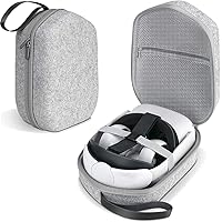 Hard Carrying Case for Oculus Quest 2 Basic/Elite VR gaming Headset and touch controller accessories for travel and home stor
