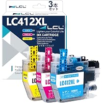 Amazon.co.jp: LCL Brother用 ブラザー用 LC412 LC412XL LC412XLC