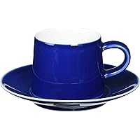白山陶器 M型カップ&ソーサー ブルー (約)カップ 10×φ7×6cm 皿φ13.5×2cm  M型シリーズ 波佐見焼 日本製