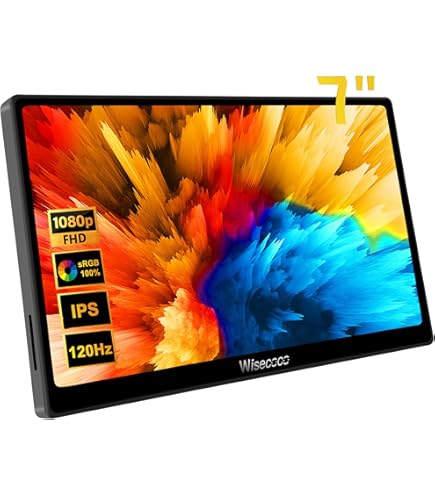 Amazon.co.jp: Wisecoco ポータブル 7インチ 1080P FHD タッチ