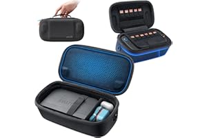 JSAUX Switch 2 キャリングケース（2025年対応）｜ドック・電源アダプターなどアクセサリー収納対応｜ゲームカード16枚収納｜ハードEVA素材・耐衝撃トラベルバッグ｜スイッチ2用保護ケース・大容量収納・持ち運び便利｜BG0132（ブラック