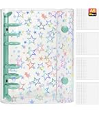 Amazon | シール帳 A6 サイズ クリアバインダー, シール手帳, パープル