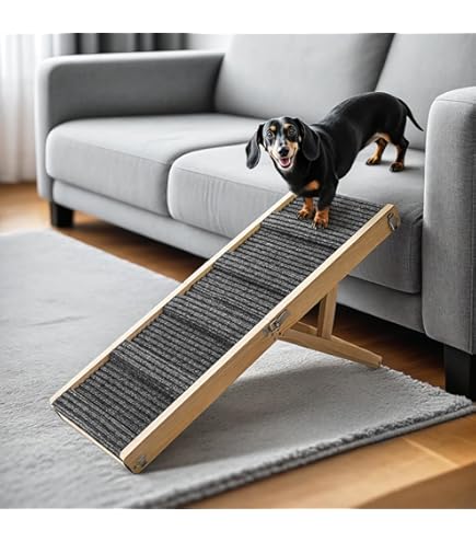 犬用階段 ペット用クライミングラダー ベッド＆ソファ用 滑り止め折りたたみランプ 犬用階段とランプ、犬用ベッドサイドクライミングラダー、滑り止め