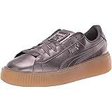 [プーマ] Women's Basket Platform Patent Ankle-High Fashion Sneaker