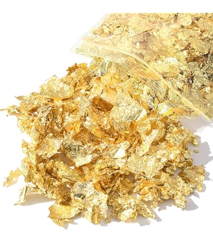 Amazon | 金箔 ヘア用 2色 金箔/銀箔 5g ホログラム ネイル用 フレーク