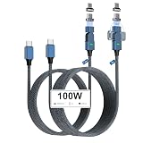 USBケーブル 急速充電 PD100W対応【【2本入り 1.2m+2m】 充電ケーブル マグネット 磁気充電ケーブル type-c 着脱式 ライトニグ USB Type-C コネクタ 防塵磁石片手操作 LEDライト内蔵 180°回転可能 i製品/Android/ノートパソコン/タブレット多設備対応