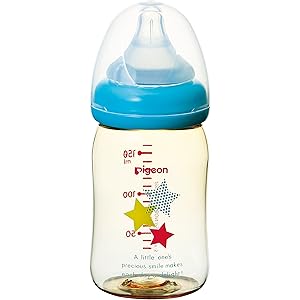 【プラスチック製 160ml】 ピジョン Pigeon 母乳実感 哺乳びん スター柄 0ヵ月から おっぱい育児を確実にサ…
