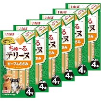 Amazon.co.jp: いなば ちゅ～るテリーヌ ビーフ&ささみ 15g×4本 6個