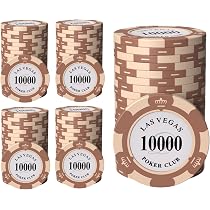 Amazon | East Leaf ポーカーチップ クレイ製 カジノチップ 10000 面値