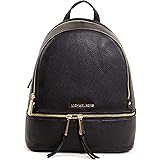 [ マイケルコース ] Michael Kors バックパック リア 30S5GEZB1L ブラック/ゴールド MD BACKPACK RHEA ZIP BLACK/Gold レザー リュックサック バッグ [並行輸入品]