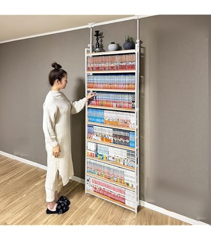 Amazon｜山善(YAMAZEN) 本棚 (突っ張り) 大容量 スリム 全体耐荷重180