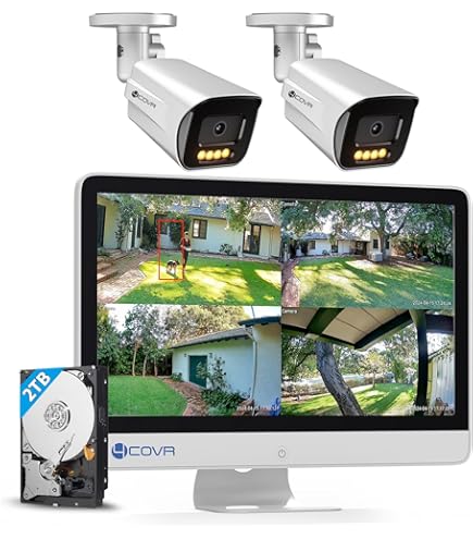 Amazon.co.jp: 【4K 800万画素・双方向通話・PoE給電・2TB HDD内蔵