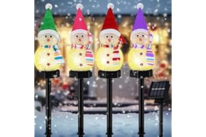 クリスマス ソーラーライト 雪だるま 【新登場 クリスマス雪だるまソーラー】ソーラーライト 屋外 4点入り クリスマス 飾り 太陽光パネル充電 ガーデンライト 屋外 おしゃれ イルミネーションライト 埋め込み式 自動点灯 消灯 省エネ 照明飾り 置物