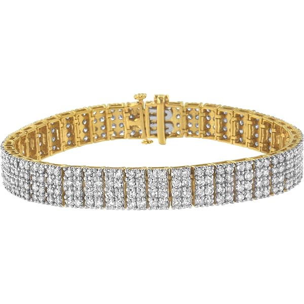 Amazon | 3カラットクラシックダイヤモンドテニスブレスレット14 K