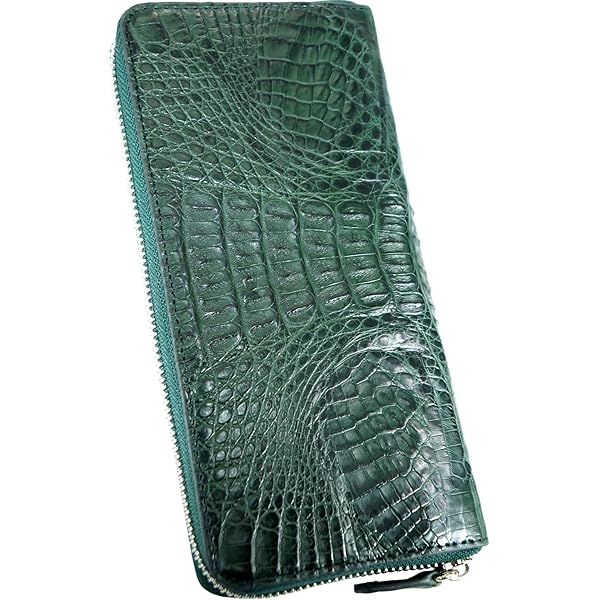 Amazon | [高級呉服店] 【最上級品】 グリーン クロコダイル 財布 長