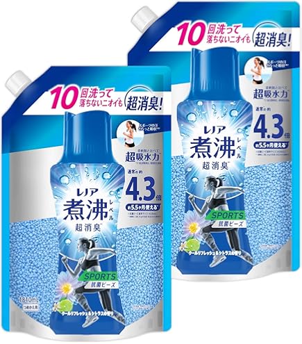 Amazon.co.jp: レノア 煮沸レベル超消臭 抗菌ビーズ SPORTS クール
