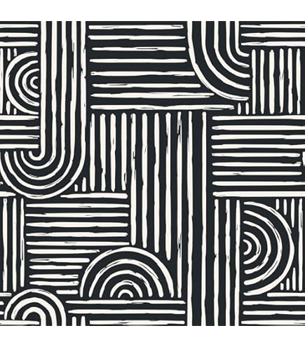 Ismoon Wall Paper Peel And Stick Modern Plaid Wallpaper 17.3" X 78.7