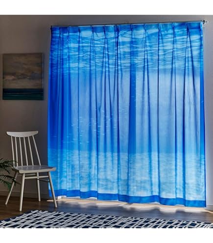 Amazon｜[ベルメゾン] レースカーテン 朝焼けの空を映した ボイル