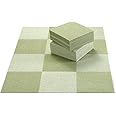 【日本製 撥水 消臭 洗える】サンコー ずれない ジョイントマット 25×25cm グリーンセット 50枚組 カーペットタイプ おくだけ吸着 タイルマット OF-65