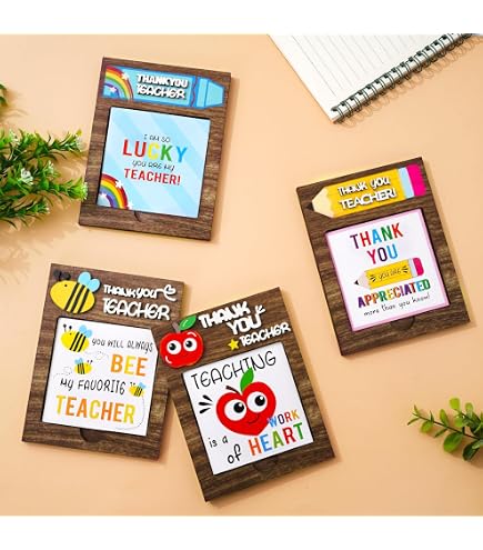Never Forget The Difference You Make - Wooden Sticky Note Holder Appreciation Gift For Desk - View #11