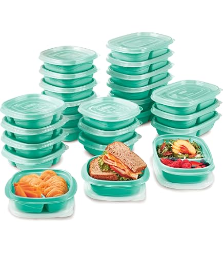 Amazon | Rubbermaid (ラバーメイド) 漏れ防止ふた 食品保存セット
