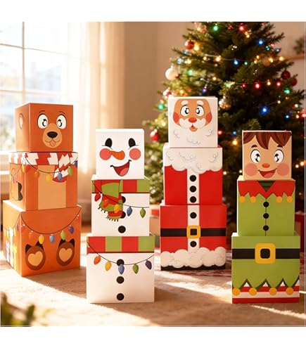 Amazon.co.jp: クリスマスボックスデコレーション クリスマス入れ子