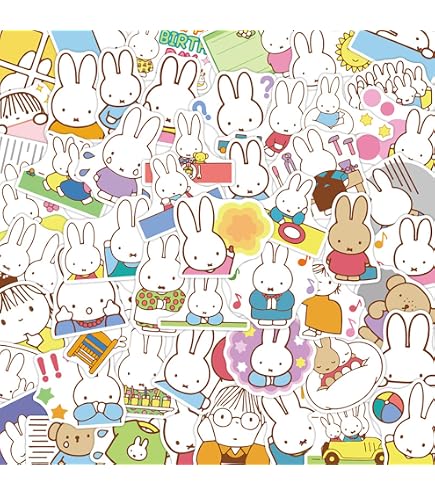 Amazon.co.jp: 100枚入り かわいい ウサギ ステッカーパック アニメ