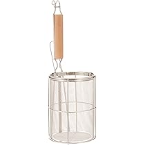 ３個　木柄　新型スパゲティーてぼ　ざる　18-8　ステンレス　ASP15 ptb-top.jpg