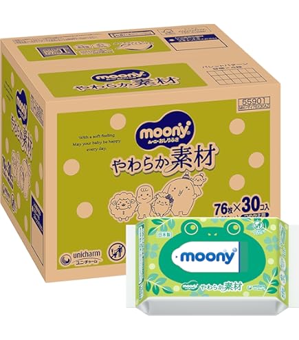 Amazon.co.jp: 【おしりふき】ナチュラルムーニー おしりふき 詰替