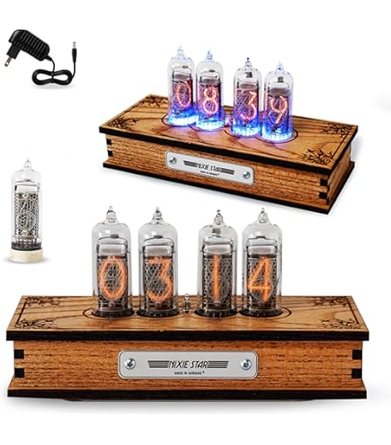 Amazon.co.jp: ニキシー管時計、IN-14手作りニキシー管時計、電源オフ