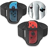Switch用レッグストラップ スポーツゲームアクセサリー/リングフィットアドベンチャー、【Switch/Switch 有機ELモテル対応】Switch＆OLEDモデルJoyコン用調節可能な伸縮性通気性レッグバンド、大人または子供に適しています[2パ