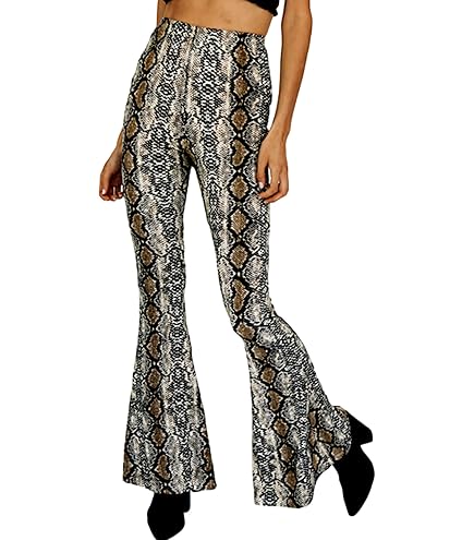 Amazon.co.jp: レディーススパンコールスパークルフレアパンツハイ