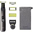 Philips OneBlade 360 Face+Body PRO Hybrid Electric Trimmer and Shaver with 14 Length Precision comb, 2 Blades, QP6551/15