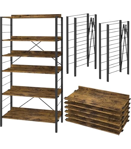 Amazon｜弘益 パレット 6段ラック ナチュラル W845×D395×H1555mm PAL