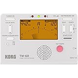 KORG(コルグ) チューナー メトロノーム 同時に使える TM-60 WH ホワイト 吹奏楽 ブラスバンド オーケストラ 個人練習 コンパクト 持ち運び